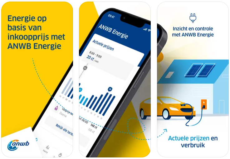 anwb energie app screenshots