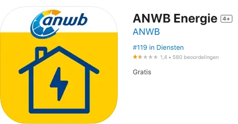 Beoordeling van de ANWB Energie app in de App Store
