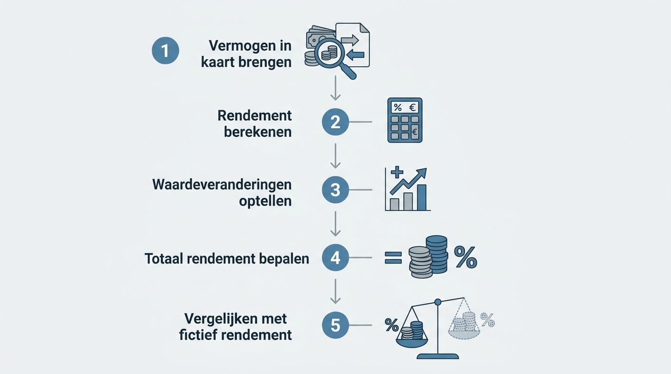 Vijf stappen om werkelijk rendement box 3 te berekenen