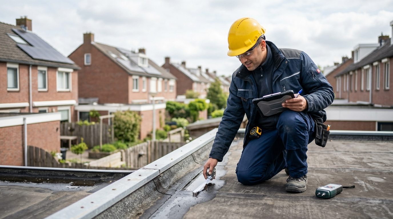 constructeur inspectie plat dak draagvermogen zonnepanelen Nederlands huis