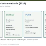 Infographic 2026: geld terug per betaalmethode bij een webshop die niet levert (iDEAL Wero, creditcard, PayPal, achteraf)